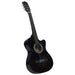 Set chitară clasică occidentală 12 piese 6 corzi negru 38" - WALTI WALTI