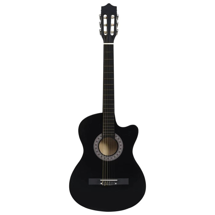 Set chitară clasică occidentală 12 piese 6 corzi negru 38" - WALTI WALTI