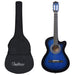 Set chitară clasică occidentală 12 piese 6 corzi albastru 38" - WALTI WALTI