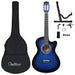 Set chitară clasică occidentală 12 piese 6 corzi albastru 38" - WALTI WALTI