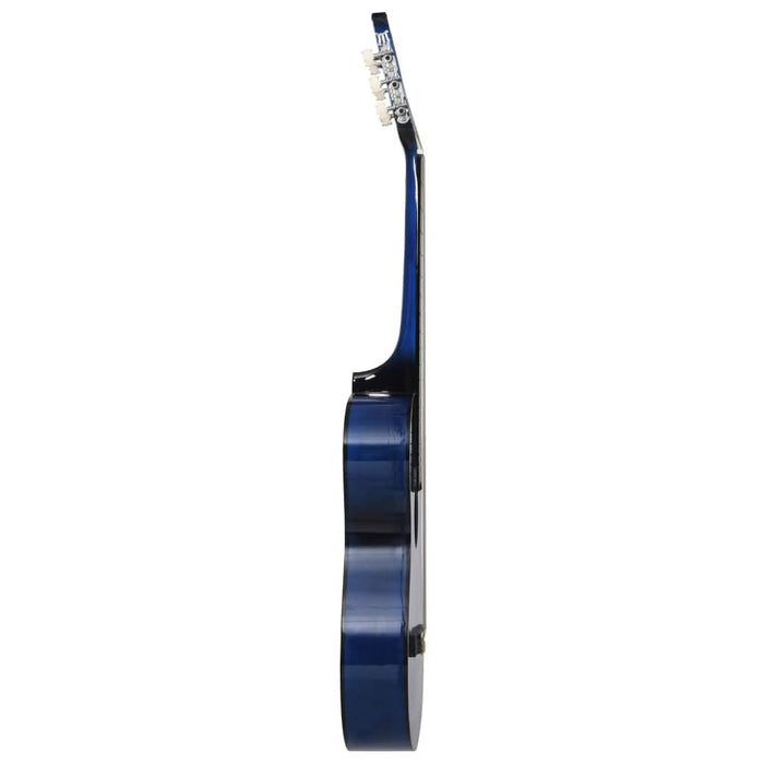 Set chitară clasică occidentală 12 piese 6 corzi albastru 38" - WALTI WALTI