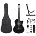 Set chitară acustică cu egalizator, 12 piese, 6 corzi, negru - WALTI WALTI