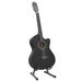 Set chitară acustică cu egalizator, 12 piese, 6 corzi, negru - WALTI WALTI