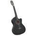 Set chitară acustică cu egalizator, 12 piese, 6 corzi, negru - WALTI WALTI