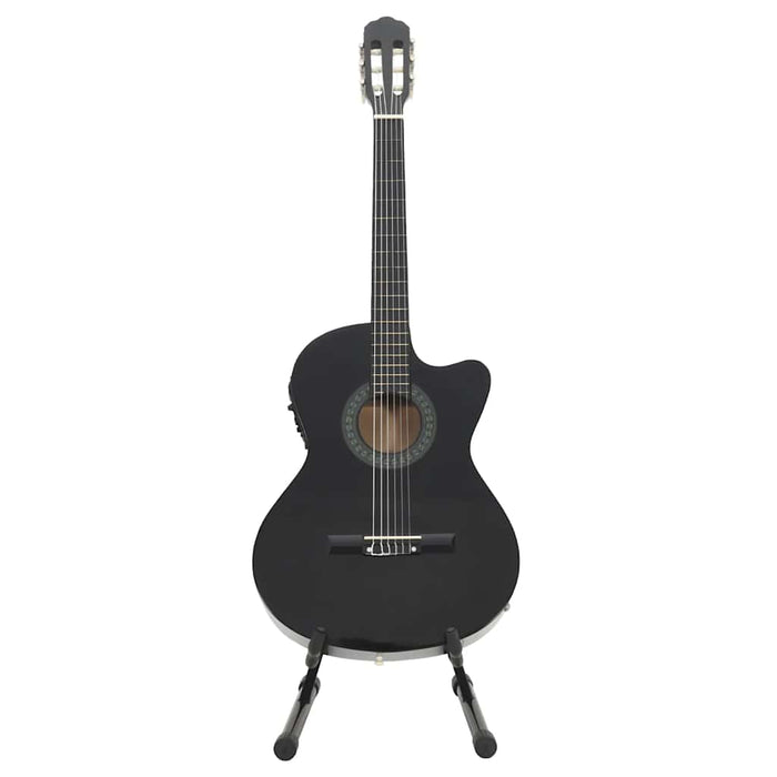 Set chitară acustică cu egalizator, 12 piese, 6 corzi, negru - WALTI WALTI