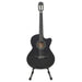 Set chitară acustică cu egalizator, 12 piese, 6 corzi, negru - WALTI WALTI