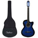 Set chitară acustică cu egalizator, 12 piese 6 corzi, albastru - WALTI WALTI