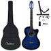 Set chitară acustică cu egalizator, 12 piese 6 corzi, albastru - WALTI WALTI
