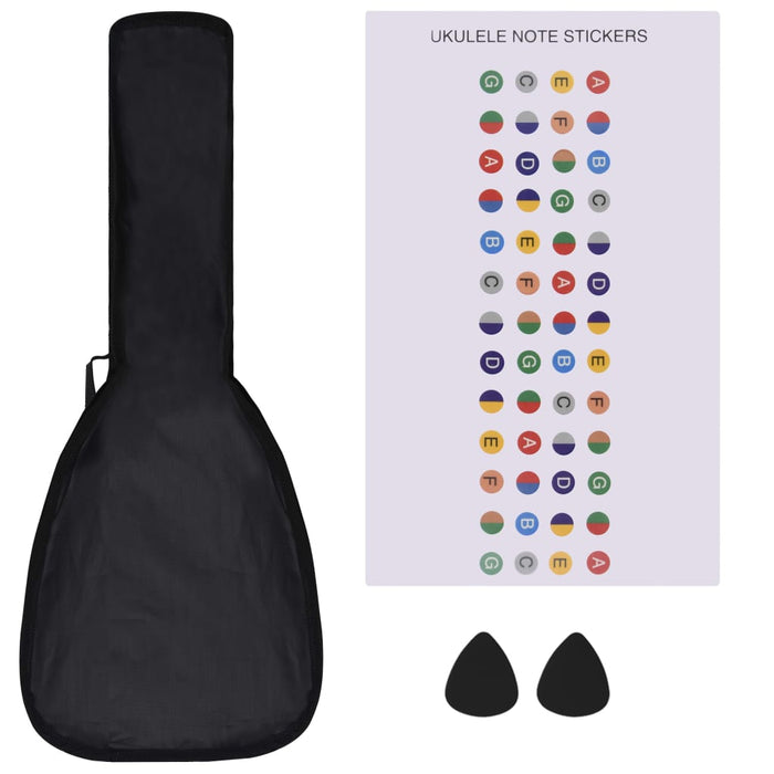 Set ukulele soprano, cu husă, pentru copii, natural, 21" - WALTI WALTI