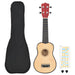 Set ukulele soprano, cu husă, pentru copii, natural, 21" - WALTI WALTI
