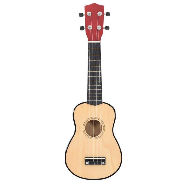 Set ukulele soprano, cu husă, pentru copii, natural, 21" - WALTI WALTI