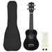 Set ukulele soprano, cu husă, pentru copii, negru, 21" - WALTI WALTI
