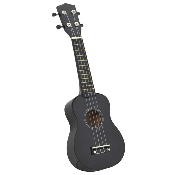 Set ukulele soprano, cu husă, pentru copii, negru, 21" - WALTI WALTI