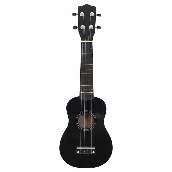 Set ukulele soprano, cu husă, pentru copii, negru, 21" - WALTI WALTI
