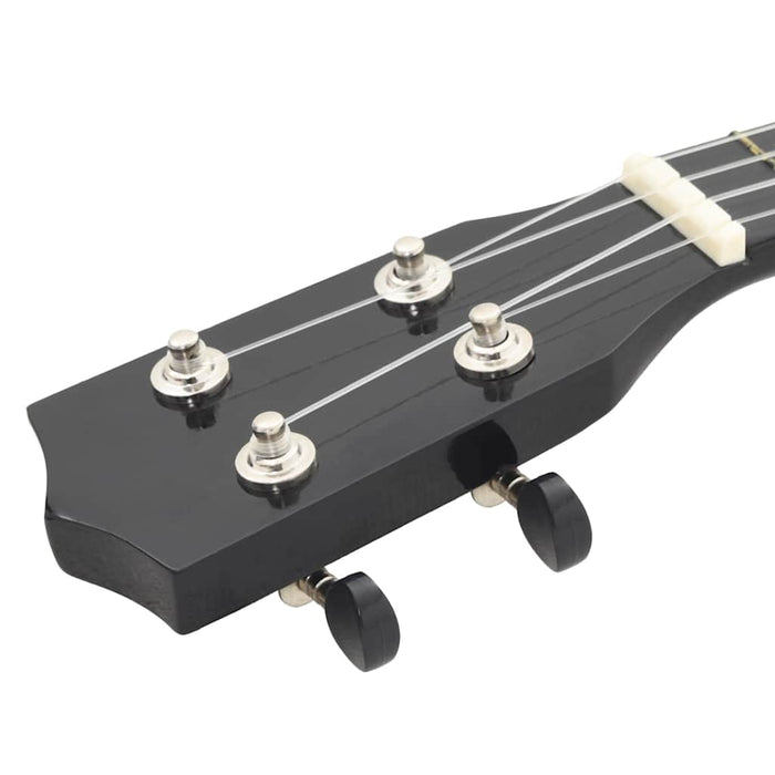 Set ukulele soprano, cu husă, pentru copii, negru, 21" - WALTI WALTI