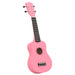 Set ukulele soprano, cu husă, pentru copii, roz, 21" - WALTI WALTI