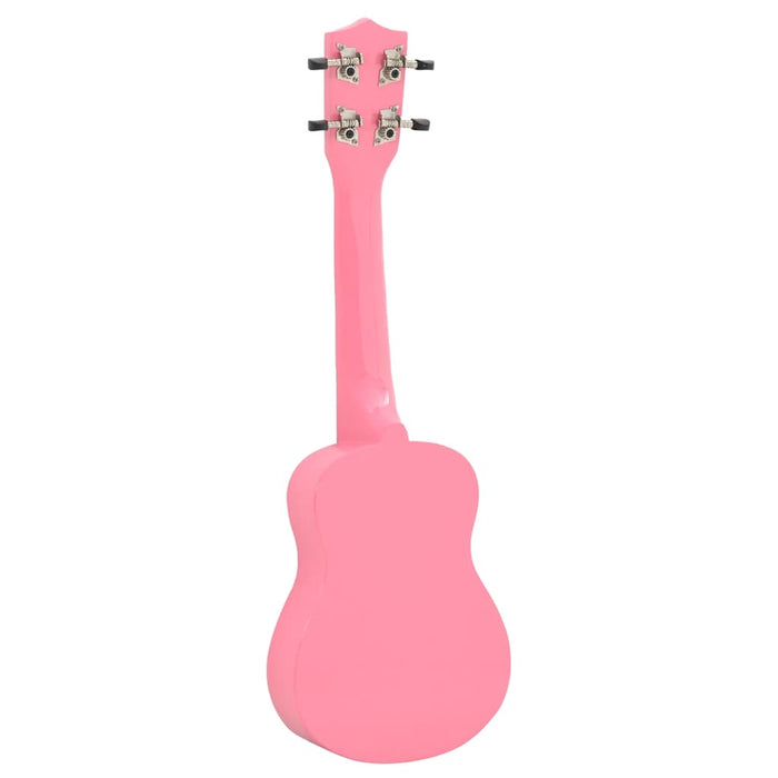 Set ukulele soprano, cu husă, pentru copii, roz, 21" - WALTI WALTI