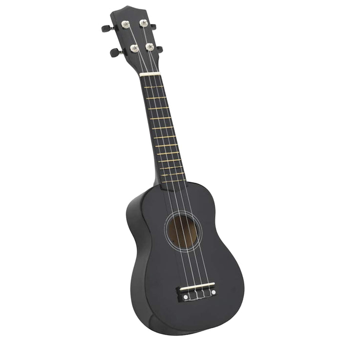 Set ukulele Soprano pentru copii, cu husă, negru, 23" - WALTI WALTI