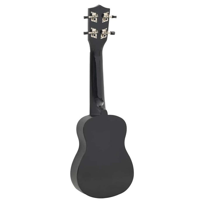 Set ukulele Soprano pentru copii, cu husă, negru, 23" - WALTI WALTI