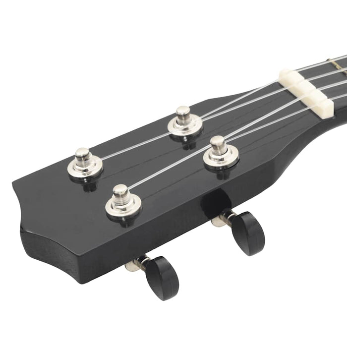 Set ukulele Soprano pentru copii, cu husă, negru, 23" - WALTI WALTI