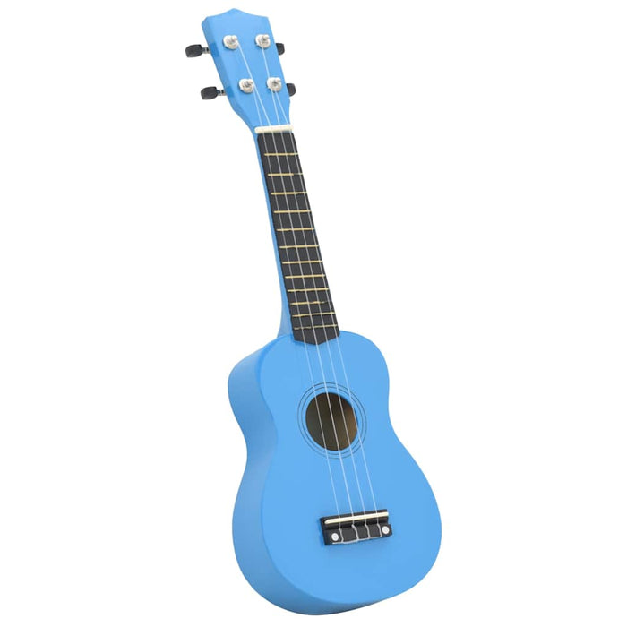 Set ukulele Soprano pentru copii, cu husă, bleu, 23" - WALTI WALTI