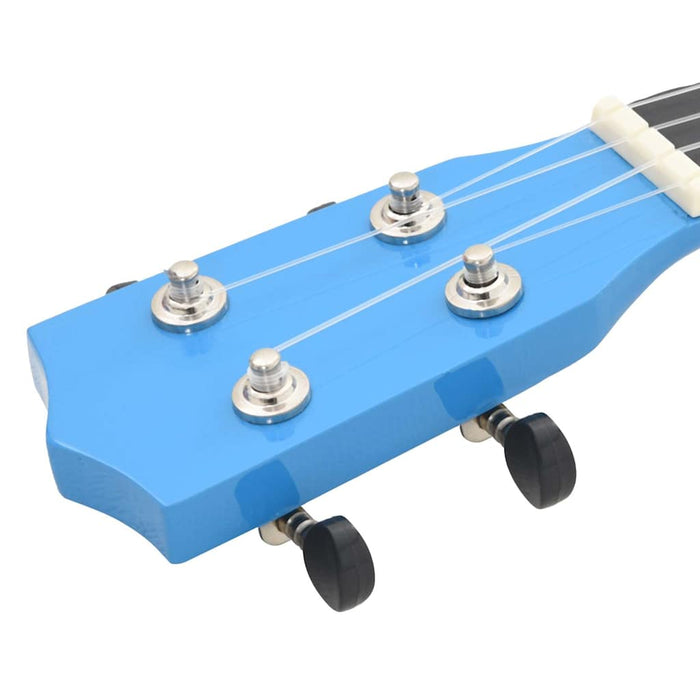 Set ukulele Soprano pentru copii, cu husă, bleu, 23" - WALTI WALTI