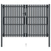 Poartă de gard dublă, antracit, 306 x 200 cm, oțel - WALTI WALTI