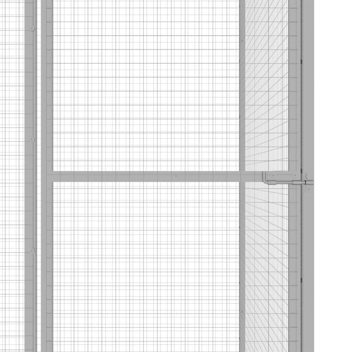Cușcă pentru pisici, 3x1,5x1,5 m, oțel galvanizat - WALTI WALTI