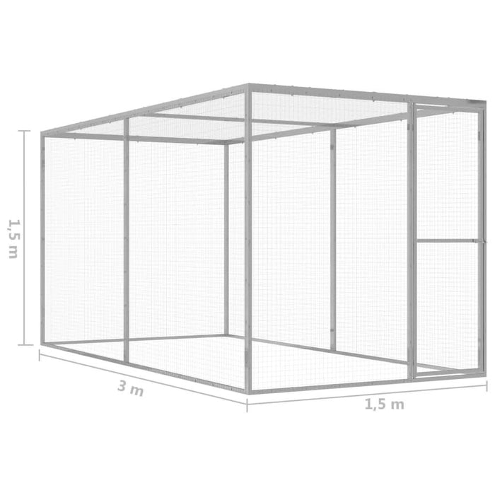 Cușcă pentru pisici, 3x1,5x1,5 m, oțel galvanizat - WALTI WALTI