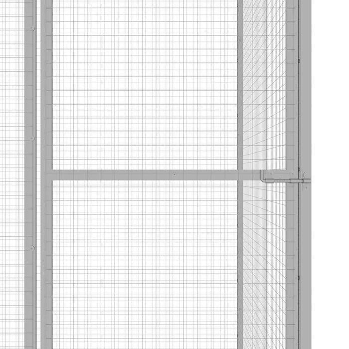 Cușcă pentru pisici, 4,5 x 1,5 x 1,5 m, oțel galvanizat - WALTI WALTI