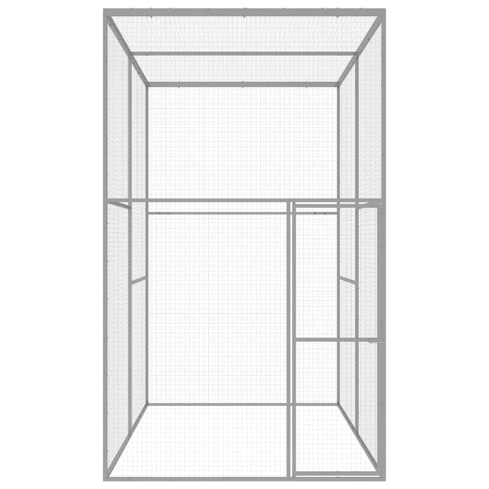 Cușcă pentru pisici, 3 x 1,5 x 2,5 m, oțel galvanizat - WALTI WALTI