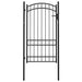 Poartă de gard cu arcadă, negru, 100x175 cm, oțel - WALTI WALTI
