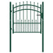 Poartă de gard cu țepușe, verde, 100x100 cm, oțel - WALTI WALTI