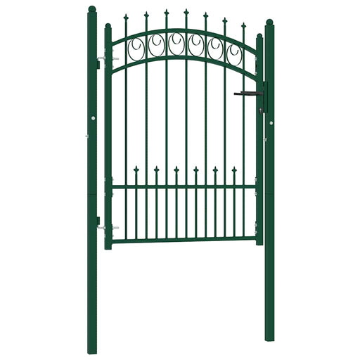 Poartă de gard EMMEN cu țăruși din oțel, verde, 104x109,5 cm - WALTI WALTI