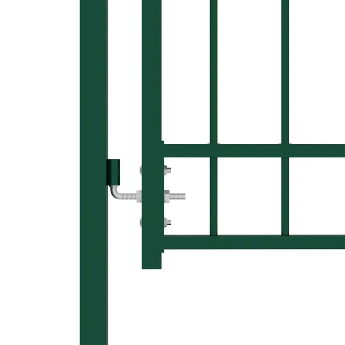 Poartă de gard EMMEN cu țăruși din oțel, verde, 104x109,5 cm WALTI