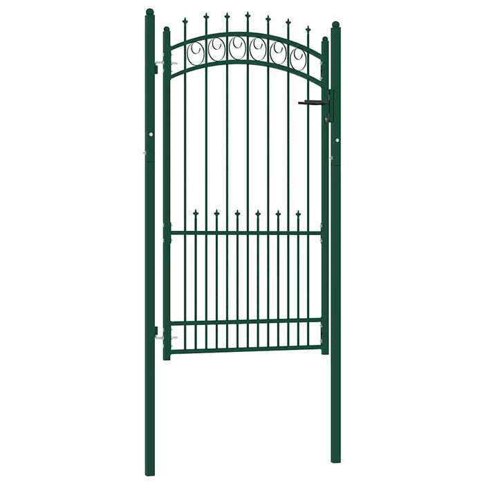 Poartă de gard EMMEN cu țăruși din oțel, verde, 104x134,5 cm WALTI