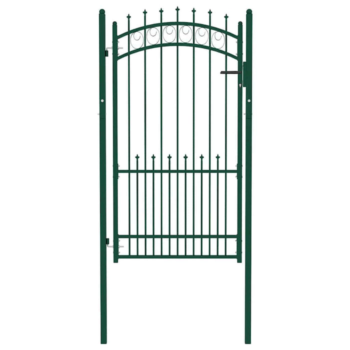 Poartă de gard EMMEN cu țăruși din oțel, verde, 104x134,5 cm WALTI