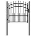 Poartă de gard cu țepușe, negru, 100x100 cm, oțel - WALTI WALTI