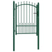 Poartă de gard cu țepușe, verde, 100x125 cm, oțel - WALTI WALTI
