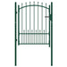 Poartă de gard cu țepușe, verde, 100x125 cm, oțel - WALTI WALTI