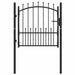 Poartă de gard cu țepușe, negru, 100x100 cm, oțel - WALTI WALTI