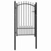 Poartă de gard Negru 100 x 150 cm Oțel vopsit în pulbere - WALTI WALTI