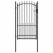 Poartă de gard Negru 100 x 175 cm Oțel vopsit în pulbere - WALTI WALTI