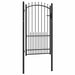 Poartă de gard Negru 100 x 175 cm Oțel vopsit în pulbere - WALTI WALTI
