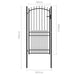 Poartă de gard Negru 100 x 200 cm Oțel vopsit în pulbere - WALTI WALTI