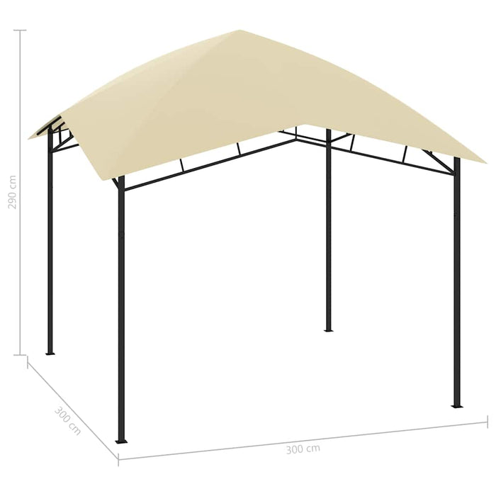 Pavilion de grădină, crem, 3 x 3 x 2,9 m, 180 g/m² WALTI