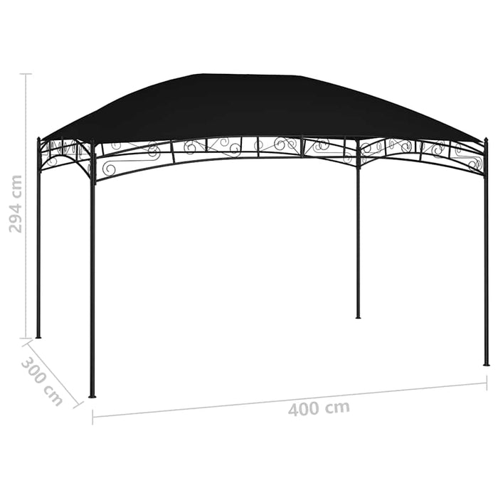 Pavilion de grădină, antracit, 4 x 3 m, 180 g/m² WALTI