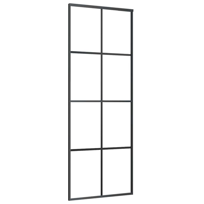 Ușă glisantă, negru, 76x205 cm, aluminiu și sticlă ESG - WALTI WALTI
