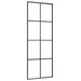 Ușă glisantă, negru, 76x205 cm, aluminiu și sticlă ESG - WALTI WALTI