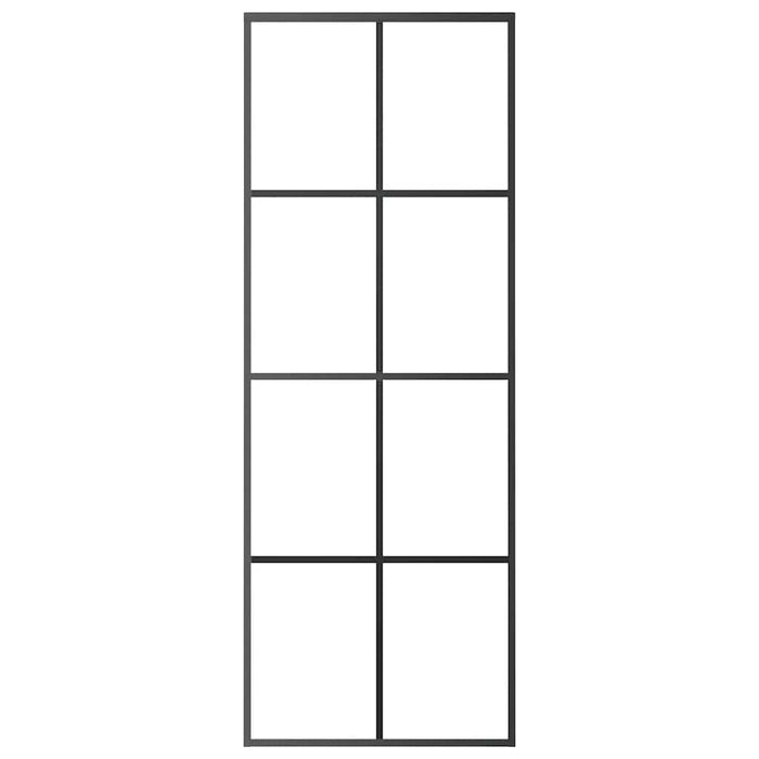 Ușă glisantă, negru, 76x205 cm, aluminiu și sticlă ESG - WALTI WALTI